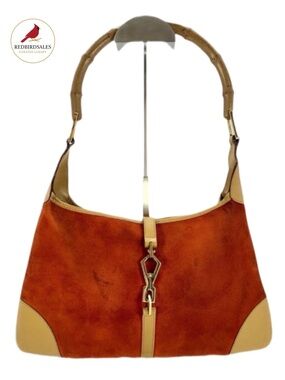 Gucci Jackie 1961 Bamboo Suede Shoulder Bag
